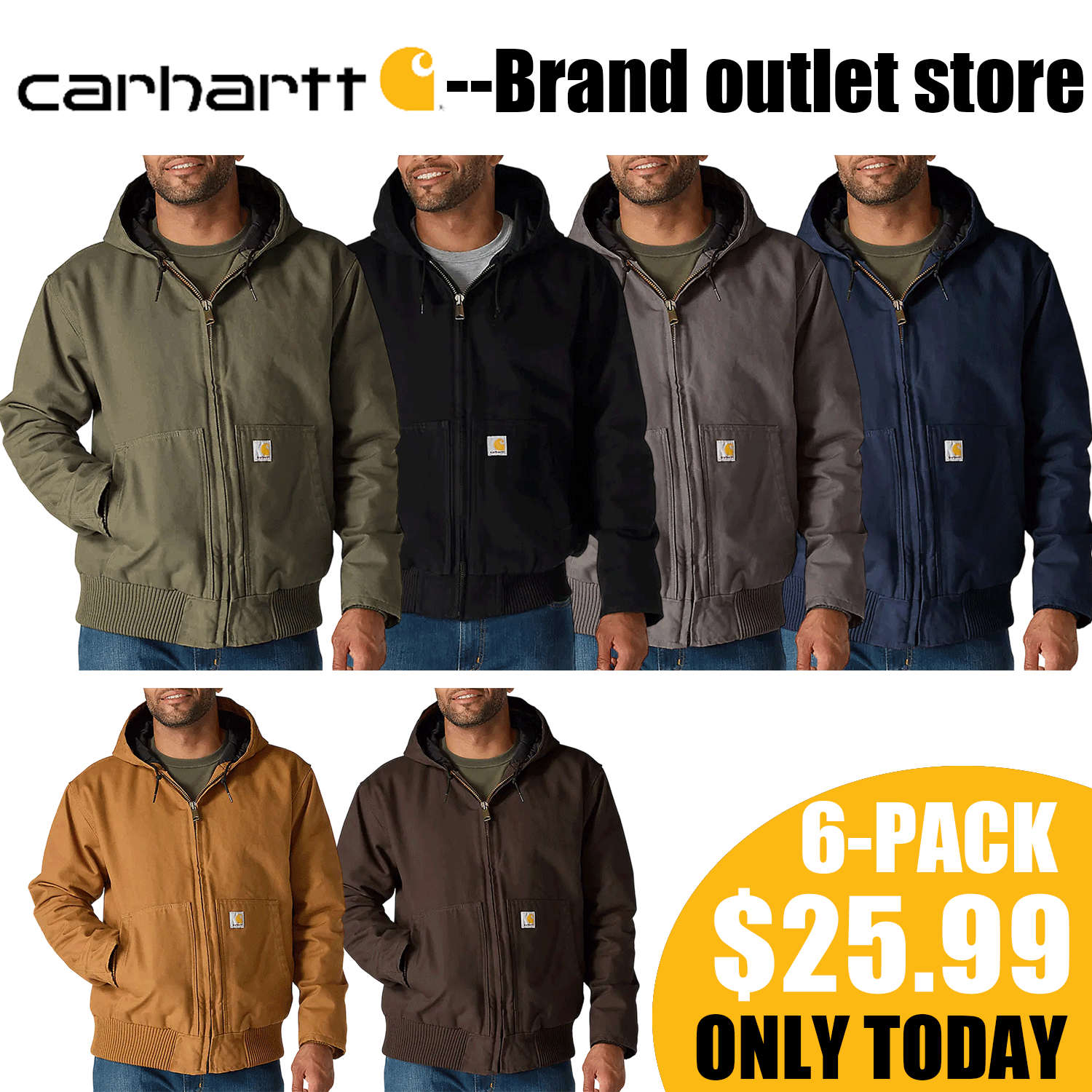 Men's Insulated Active Jac - Loose Fit - Washed Duck - 3 Warmest Rating