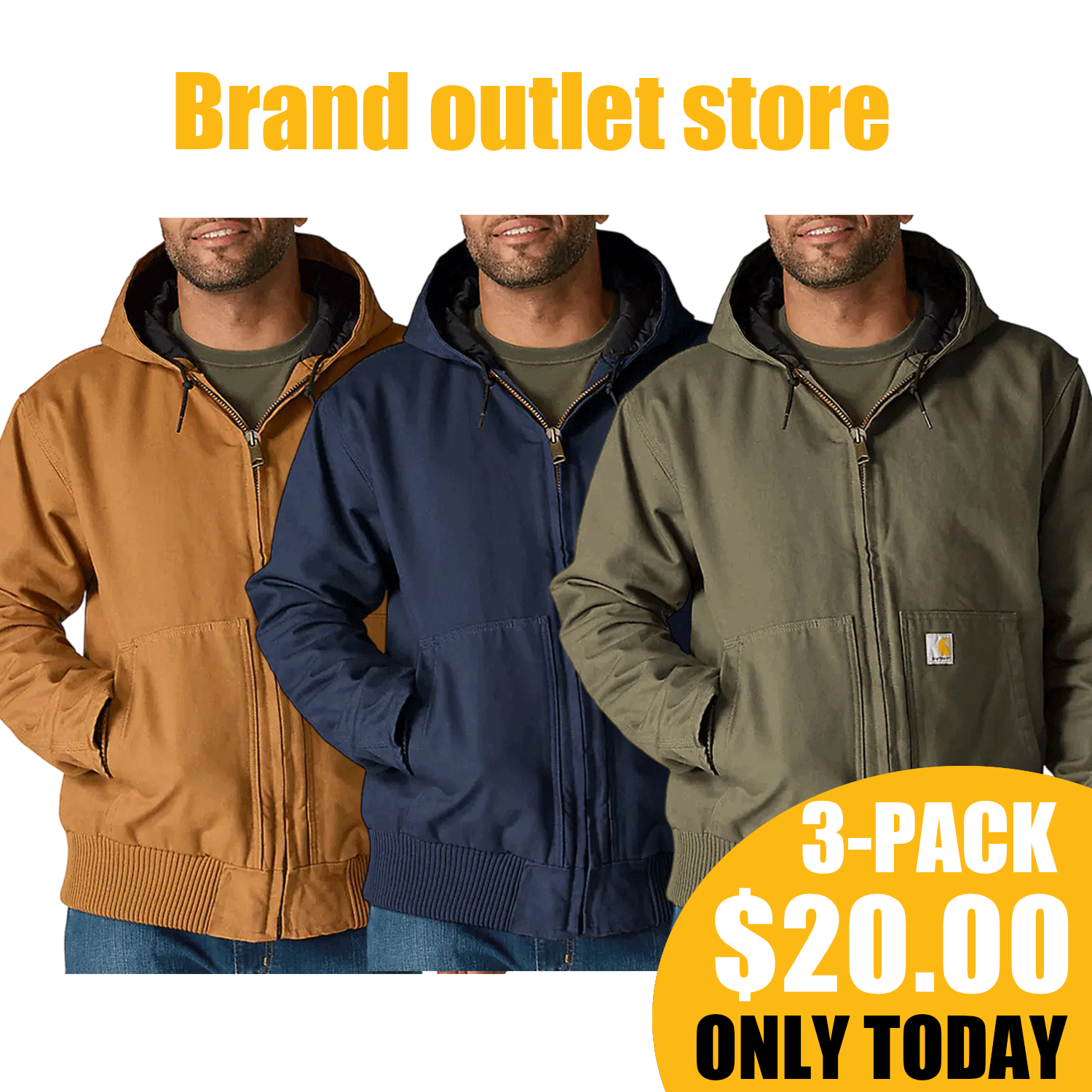 Men's Insulated Active Jac - Loose Fit - Washed Duck - 3 Warmest Rating