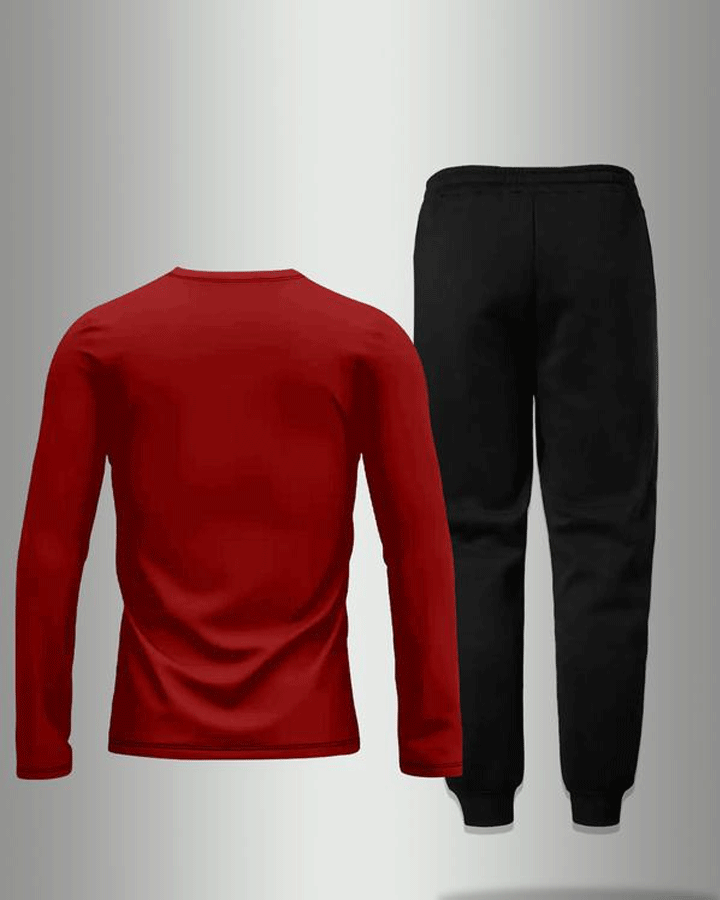 Two-Piece Set Men's Solid Color Long Sleeve Hoodie & Pants
