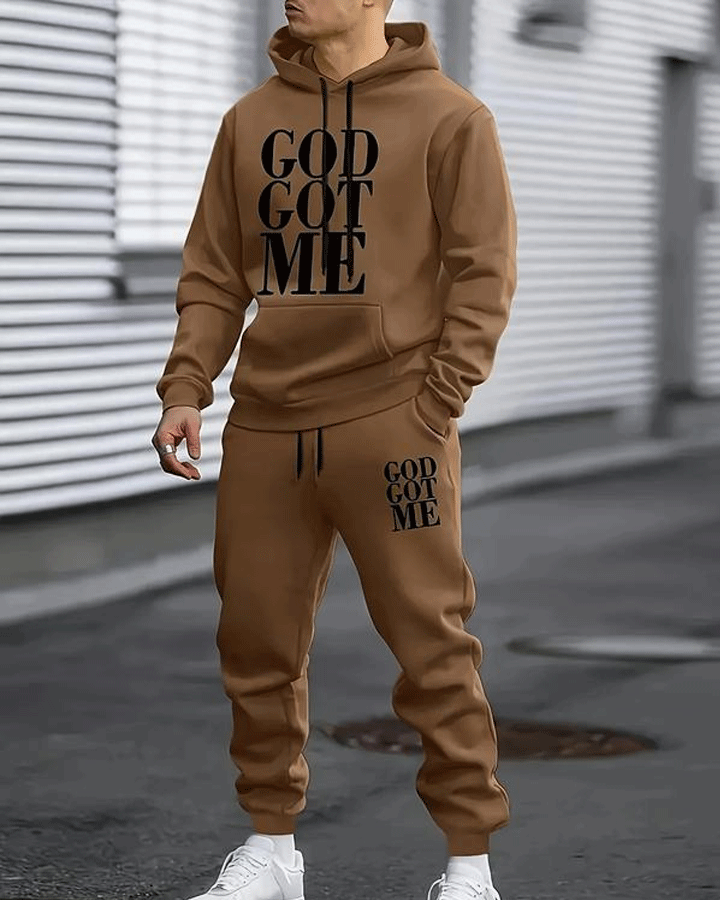 Casual hoodie and sweatpants set